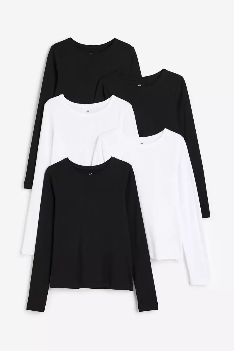 Buy H M 5 pack jersey tops Online ZALORA Malaysia