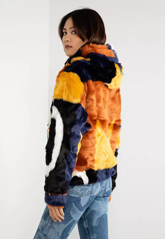 Buy Desigual Oversized Faux Fur Jacket 2024 Online ZALORA Singapore