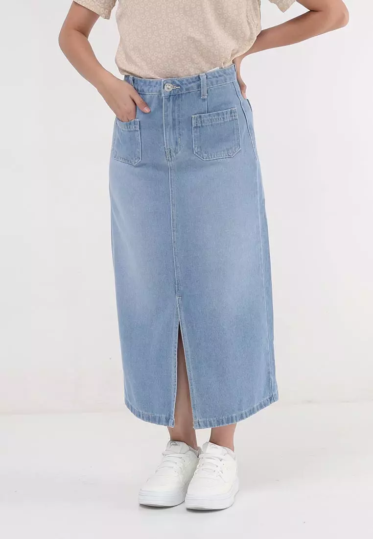 Denim Maxi Skirt Ladies