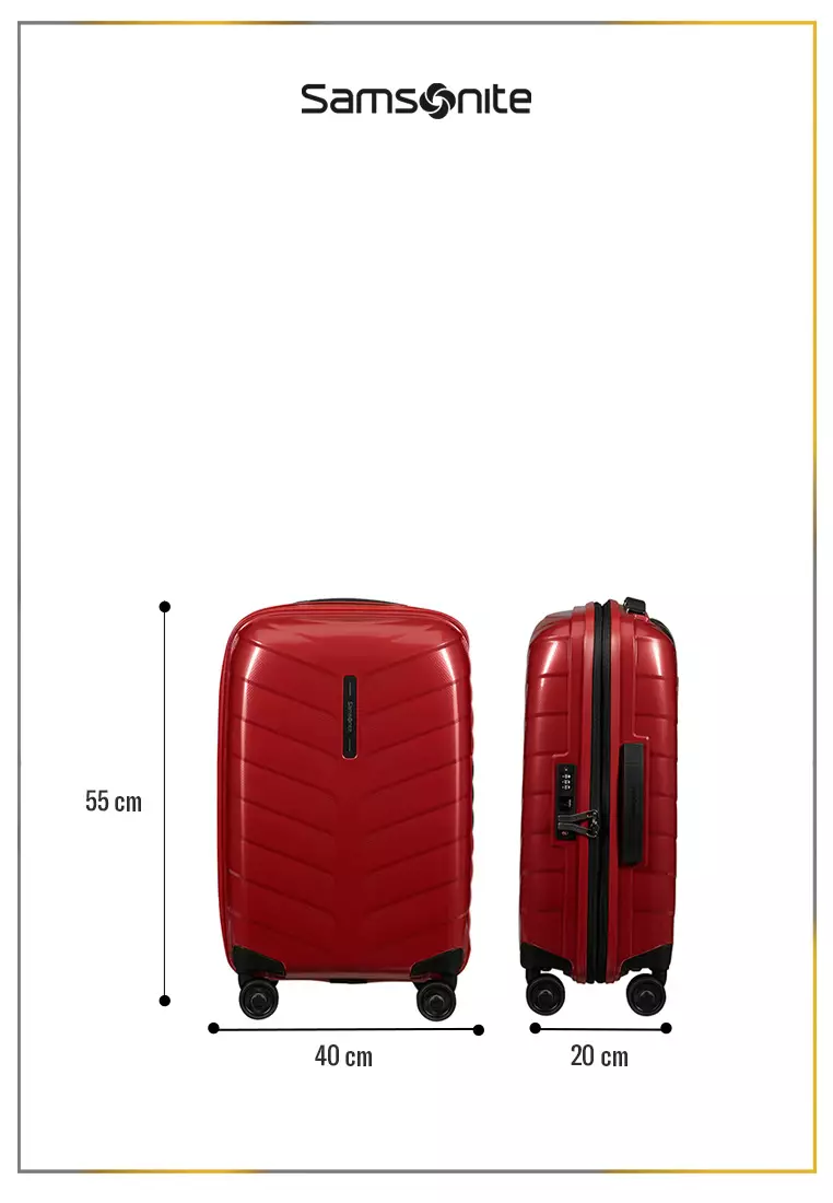 Samsonite Koper Hardcase Attrix Spinner Cabin 20 Inch Exp-Red