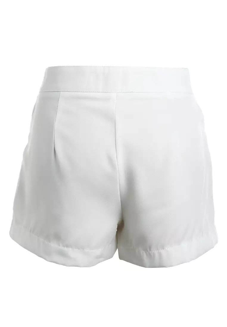 Tailored Woven Shorts In Cream