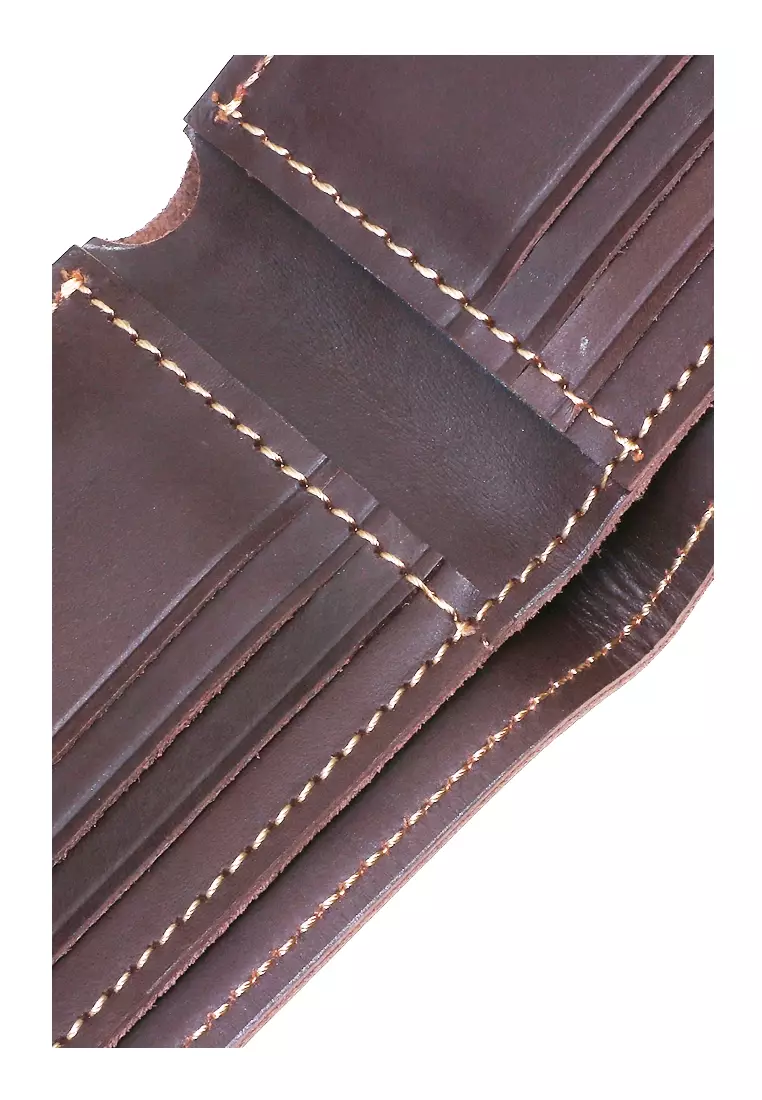 Berkly Dompet Fashion Pria Handmade Many Slot Material Genuine Leather Kulit DPBW ORIGINAL - Brown