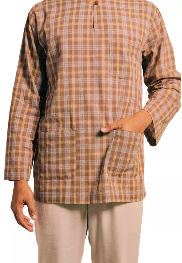 UMMA Arjuna Kurta Bakawali Raya 2024 in Brown