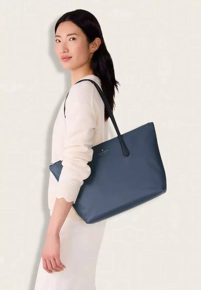 Kate Spade Kitt Colorblock Medium Tote Blue Stone