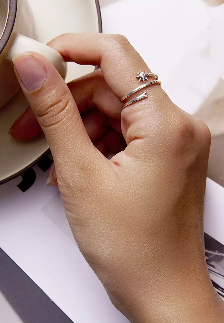 Solid 925 Sterling Silver Spinny Bloom Ring