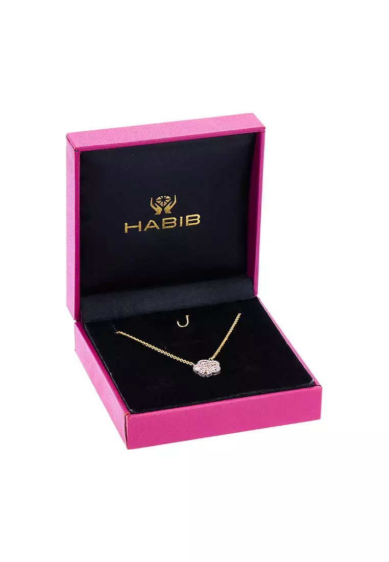 HABIB Oro Italia 916 Aria Yellow, White and Rose Gold Necklace GC29670523-TI