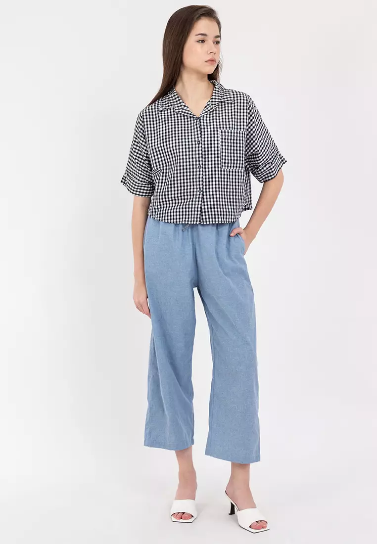 Cassandra Crop Polo Top