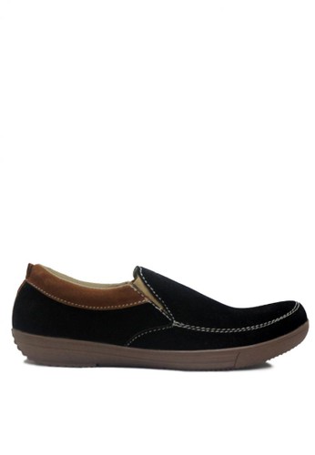D-Island Shoes Slip On New Oxford Suede Black