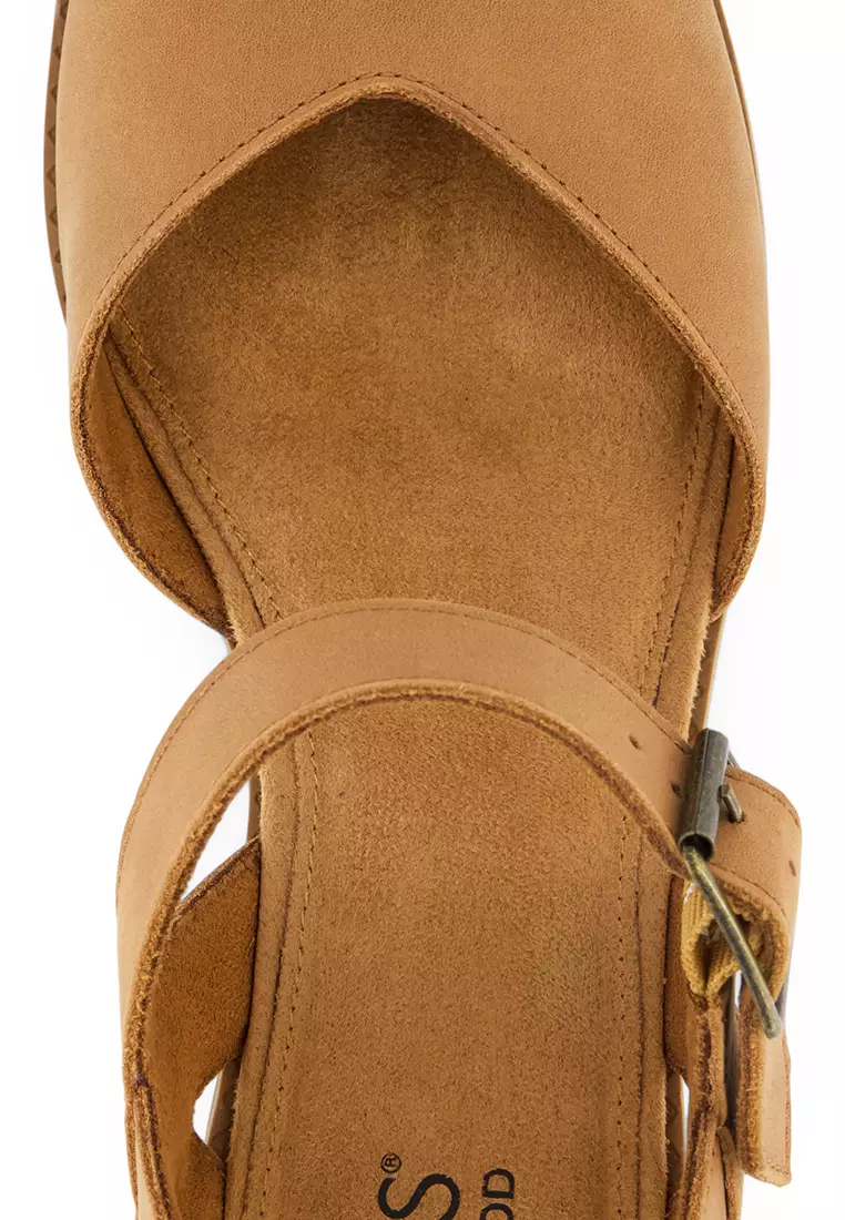 TOMS Women Jaclyn Brown Leather Heels