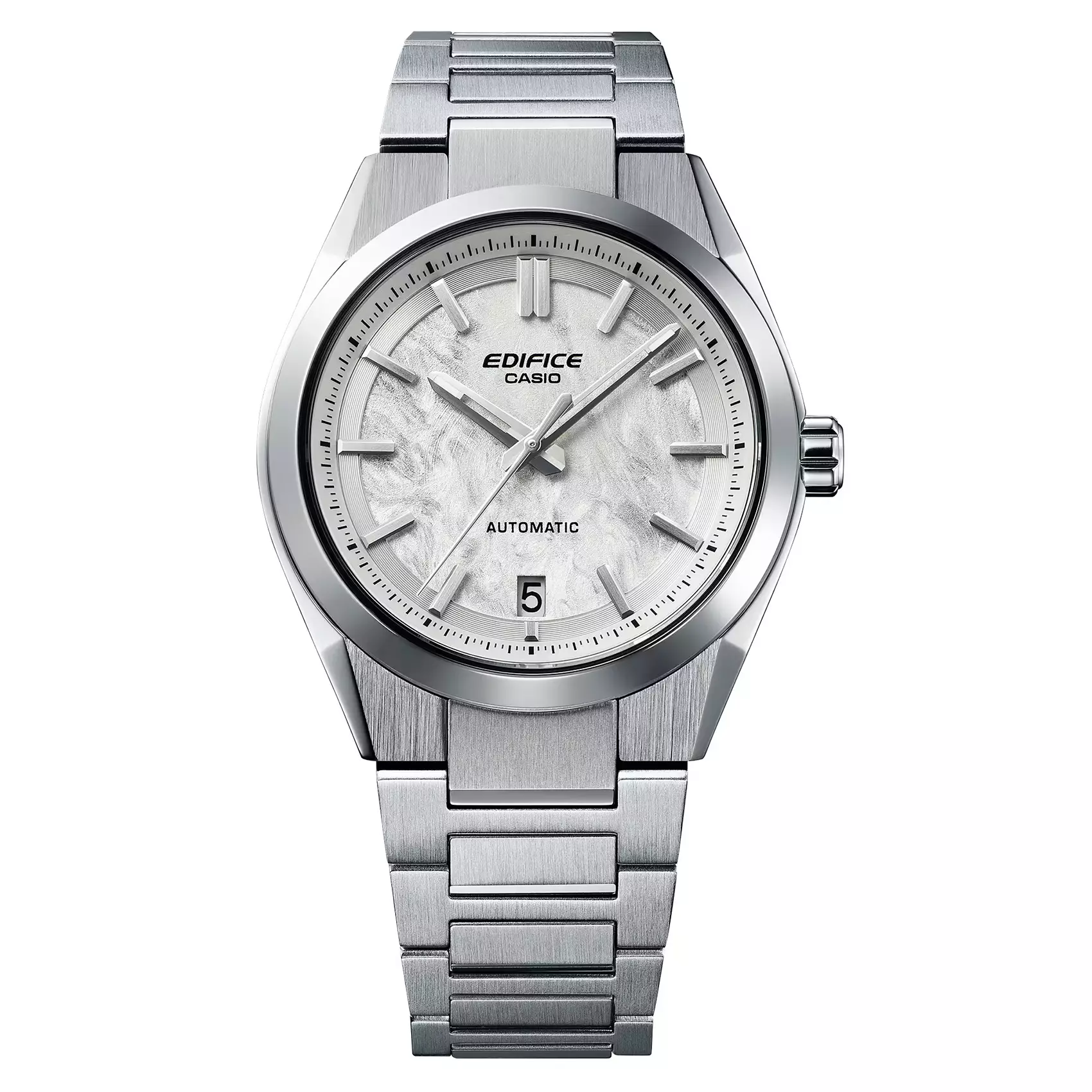 Casio Edifice Automatic - Jam Tangan Analog Pria - White Dial - All Stainless Steel - EFK-100D-7A
