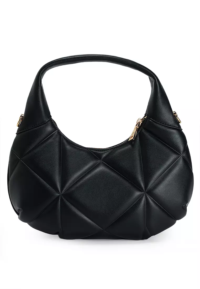 Embossed Quilted Hobo Bag (nt)