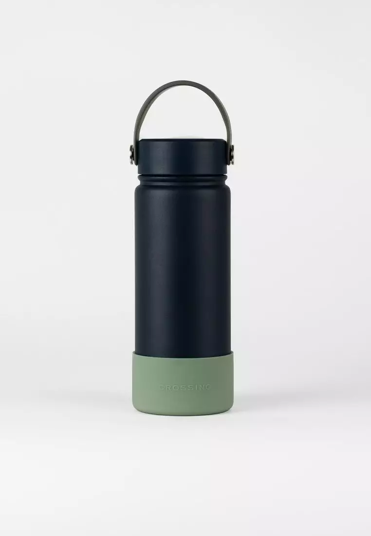 Crossing Silicone Water Bottle Boot - Fits Diameter 9-9.5cm (1100ml) Blistered Pack - Sage Green