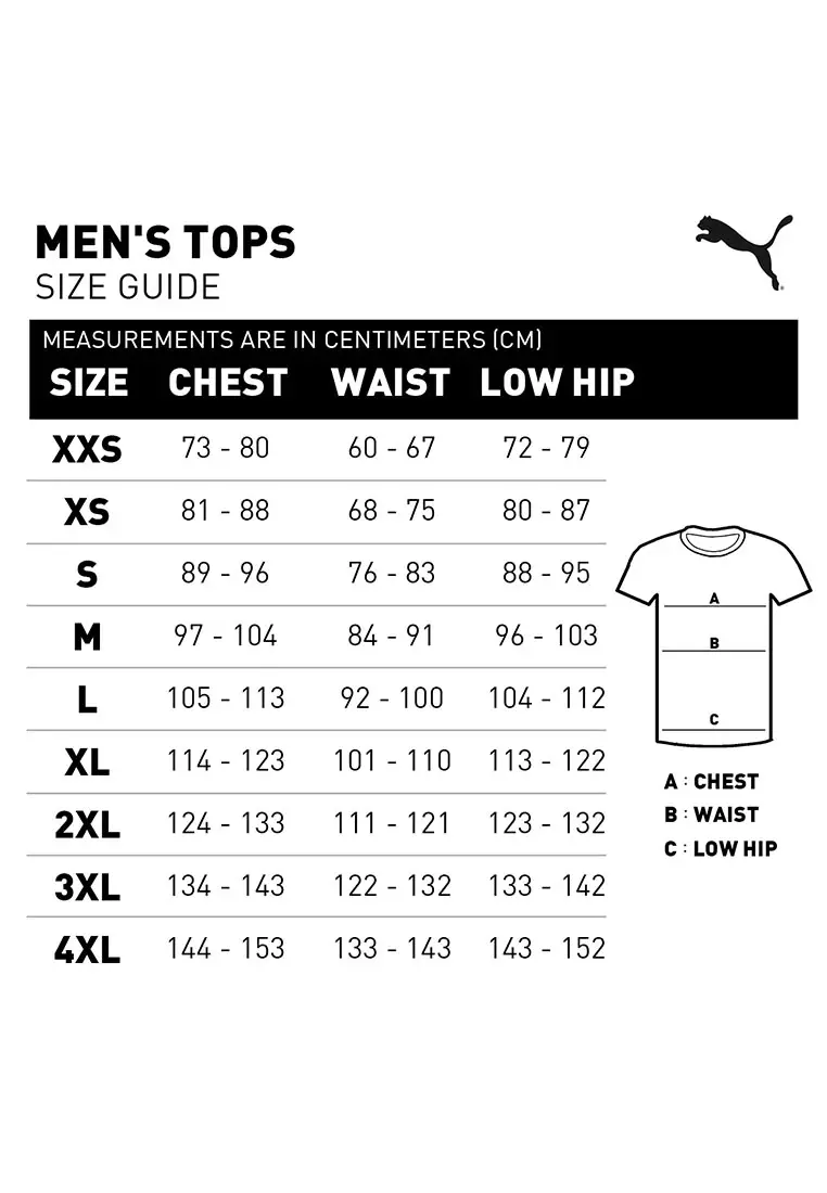 Puma youth shirt sizes top