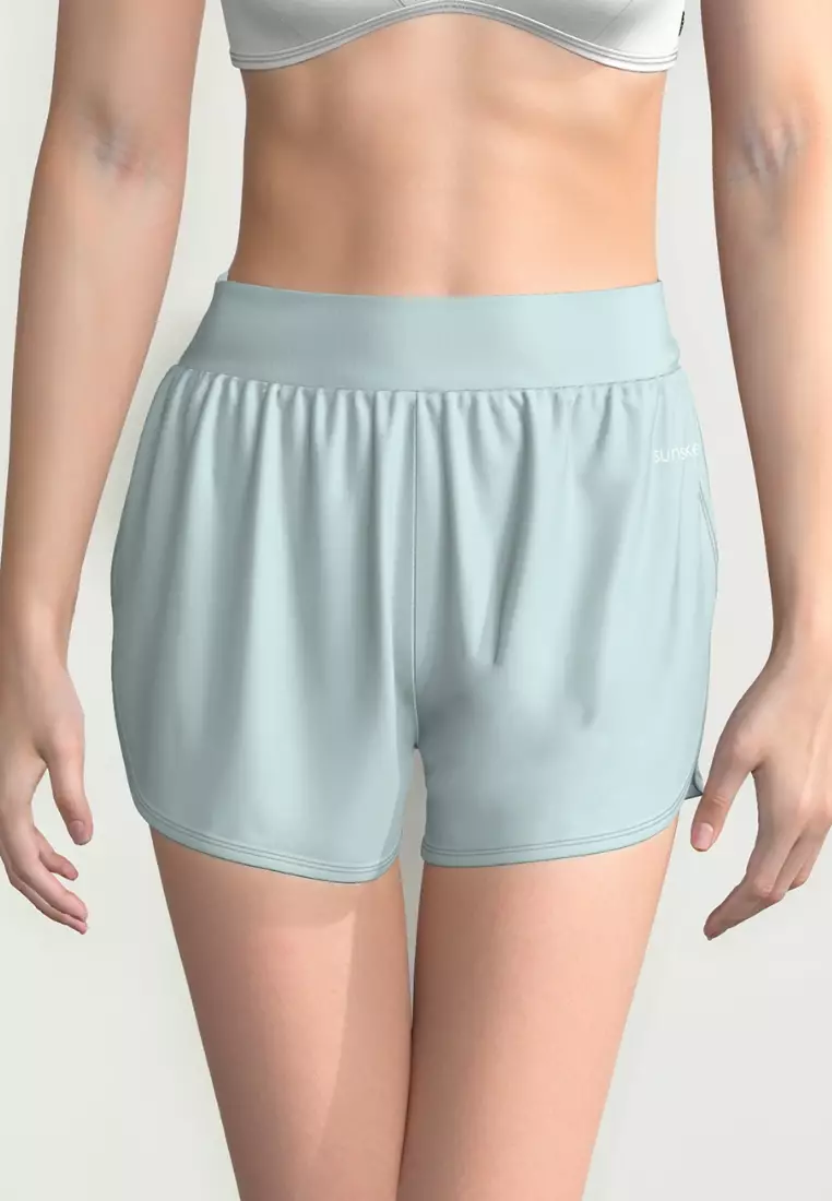 Supplementary Ladies Mist Green UV Beach Shorts
