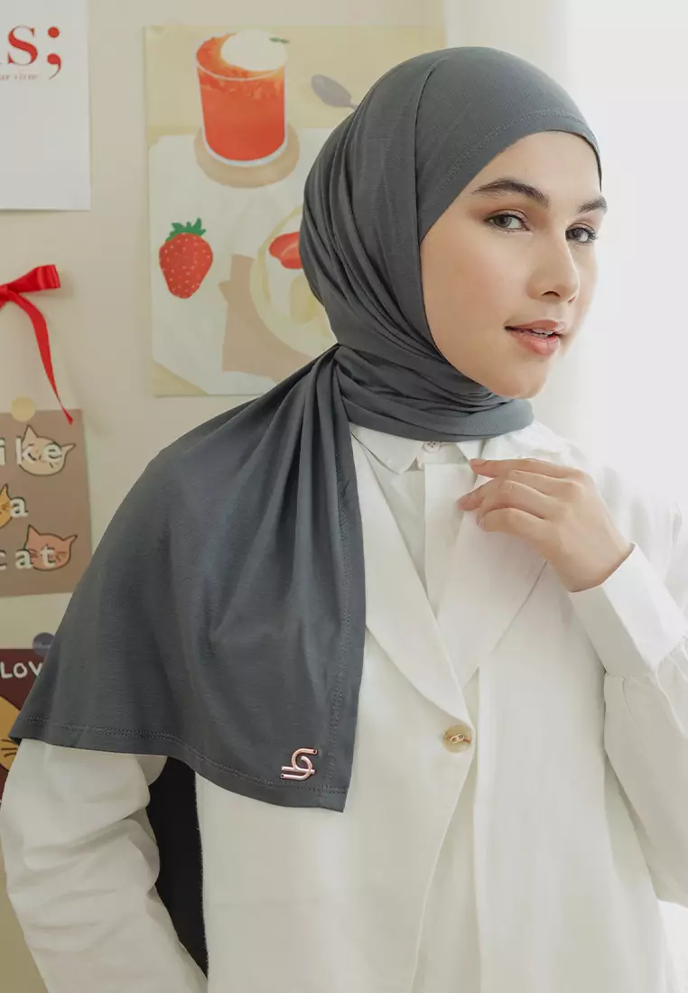 Tana Signature Shawl Stone Grey (Pashmina Rayon Exclusive New Label)