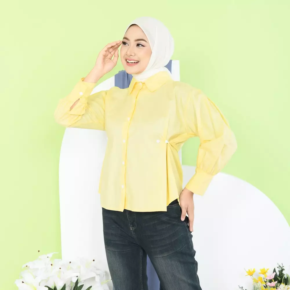 Dyandra Kemeja - Soft Yellow M19729 R42S1