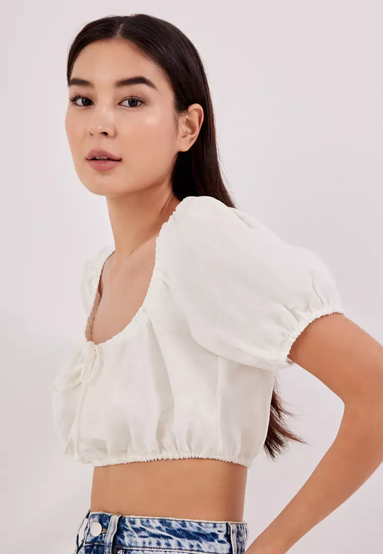Betsy Puff Sleeve Crop Top