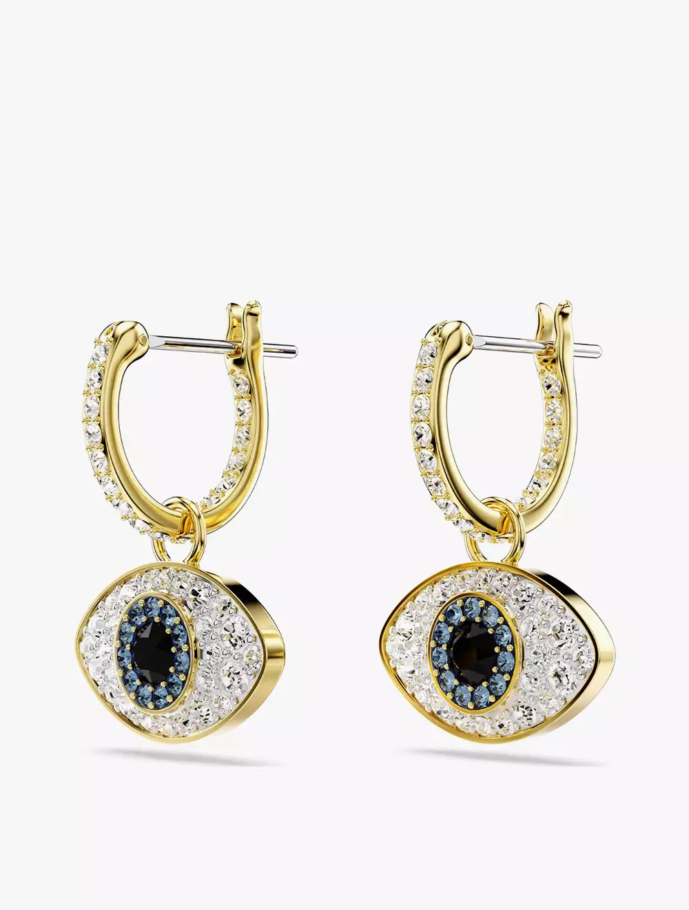 Symbolica Drop Earrings, Evil Eye, Blue, Gold-Tone Plated - Blue