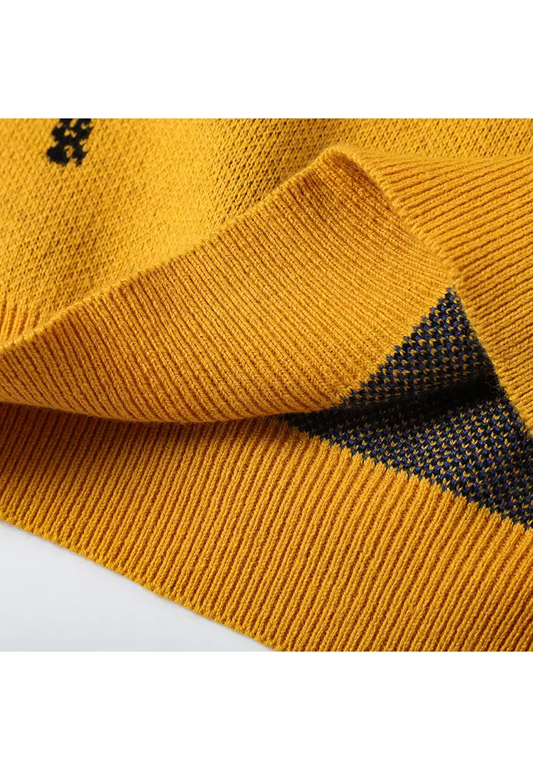 Vauva FW23 - Boys Embroidered Cotton Pullover (Yellow)