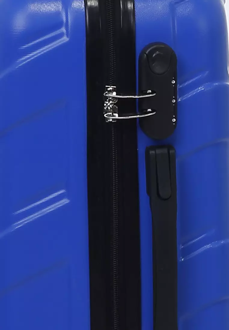 Carlton Koper Hardcase Unisex Size 20Inch Suitcase Combination Lock Large Compartment Material ABS+PVC Coated ORIGINAL - Blue