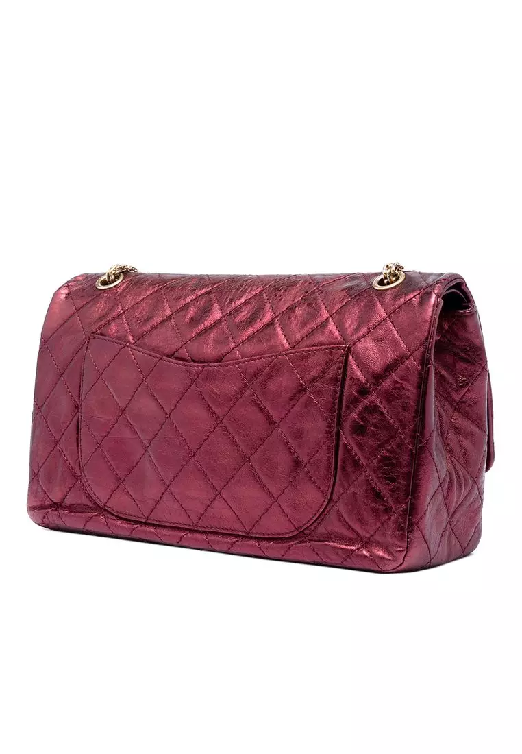 Pre-Loved Chanel Quilted Metallic Lambskin Reissue 2.55 Double Flap 227
