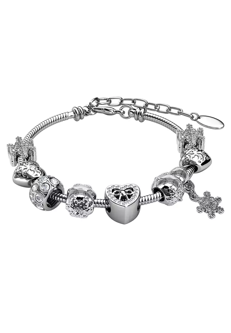 Buy Her Jewellery Her Jewellery Feliz Charm Bracelet White Gold