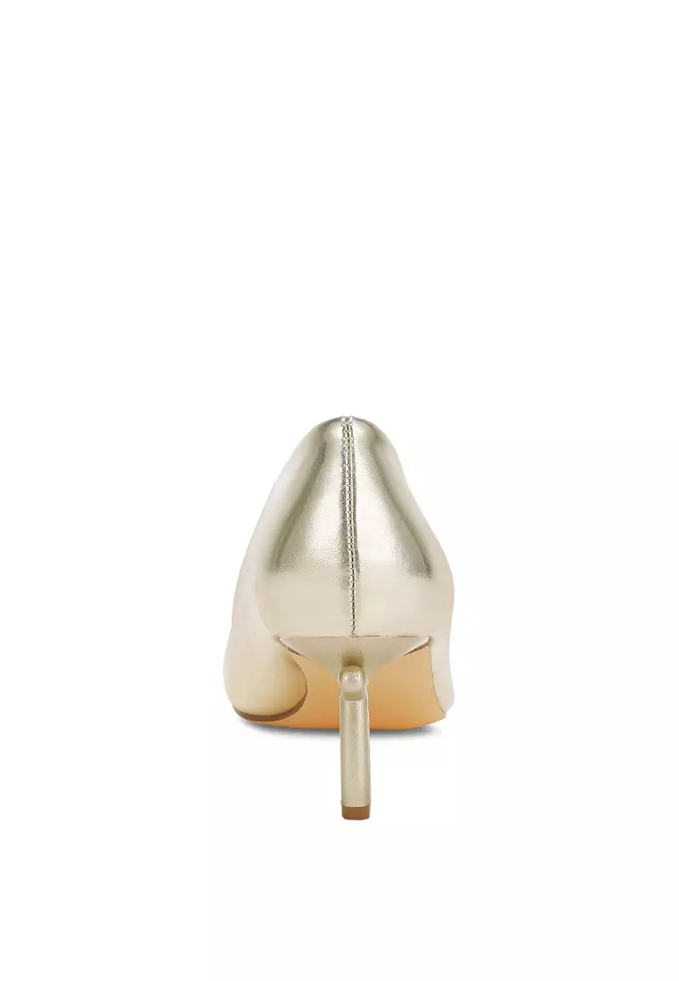 Metallic Fantasy Heel Pumps in Gold