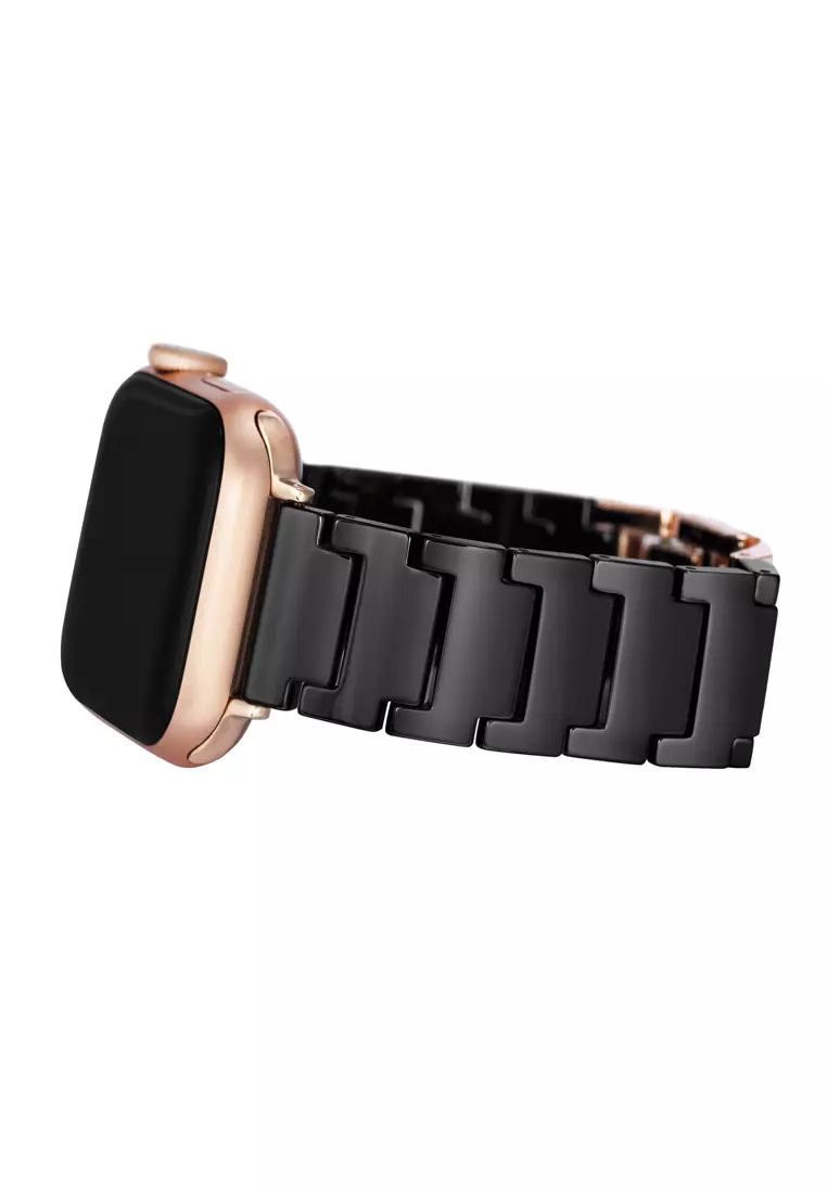 Anne Klein Wearable band for apple watch  AKW1010RGBK0000 black ceramic bracelet for 38/40/41MM apple watch