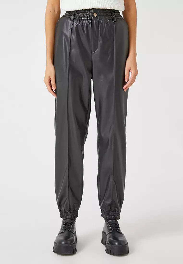 Buy KOTON Faux Leather Jeans 2024 Online ZALORA Singapore