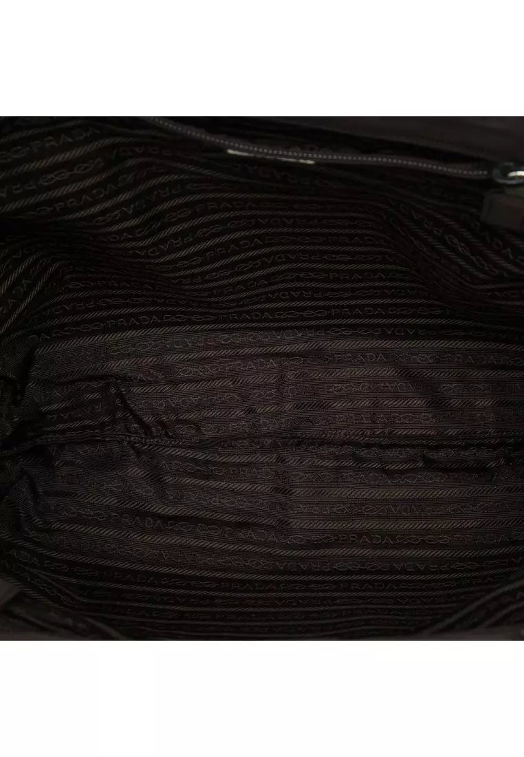 Pre-Loved Prada Tessuto Metal Handle Bag