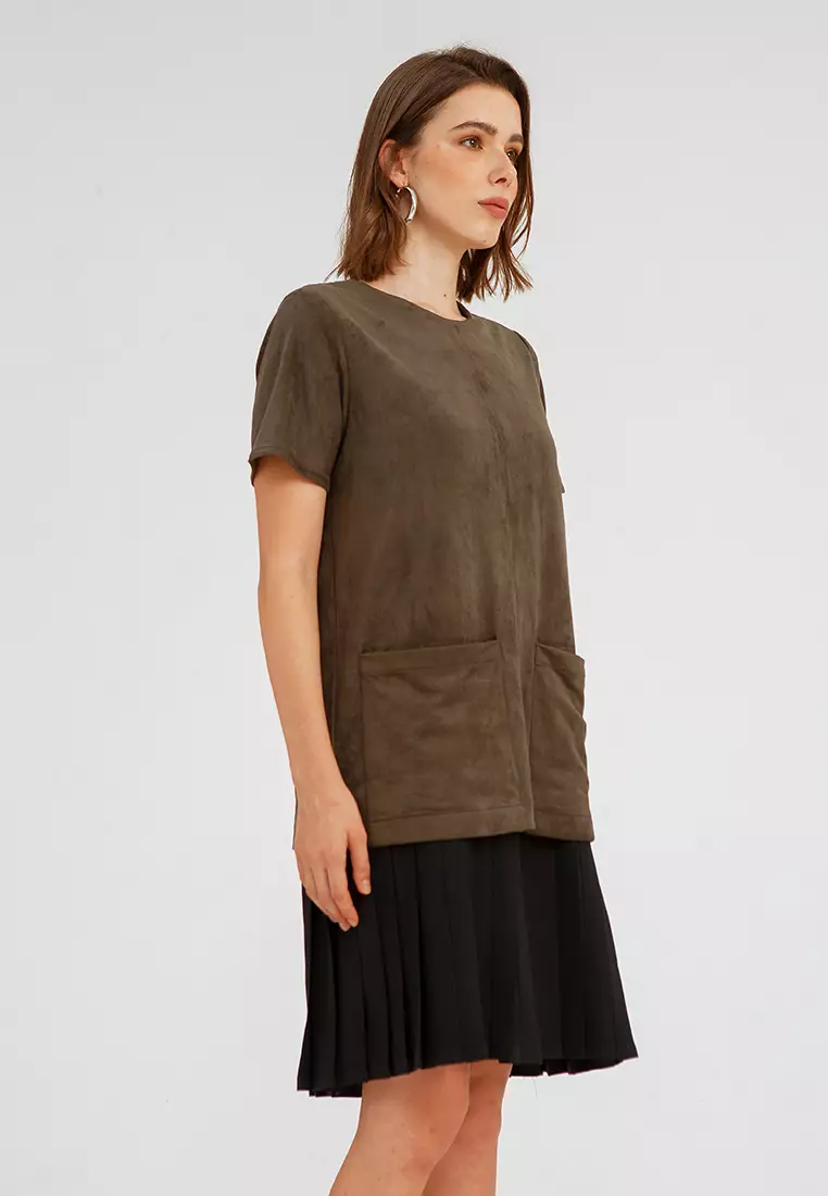 Chloro Plisket Dress GREEN