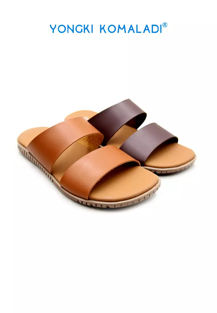 YONGKI KOMALADI SANDAL FLAT OL-ECC446-21 MEN COFFEE