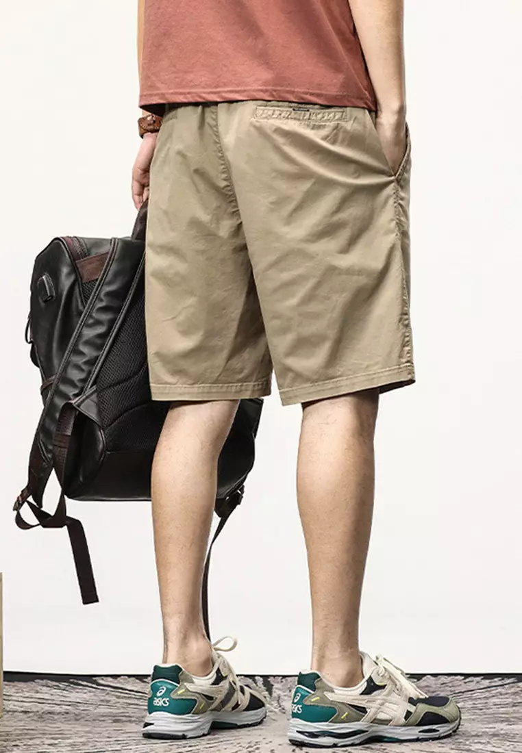 Relaxed Fit Cotton Cargo Shorts GJL070