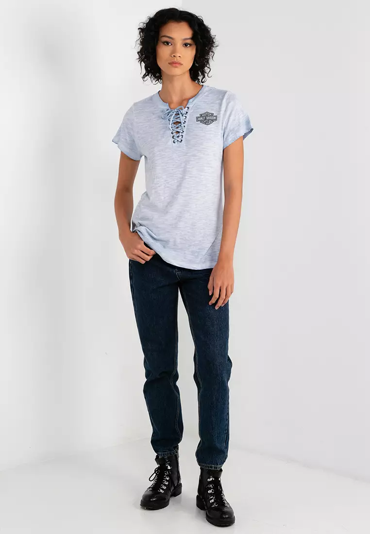 Throttle Lace-Up Tee