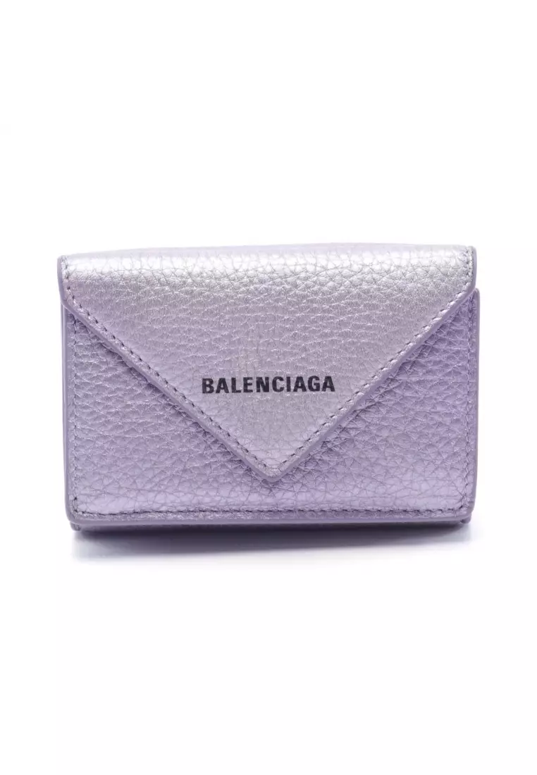 Buy BALENCIAGA Pre loved BALENCIAGA paper mini wallet compact