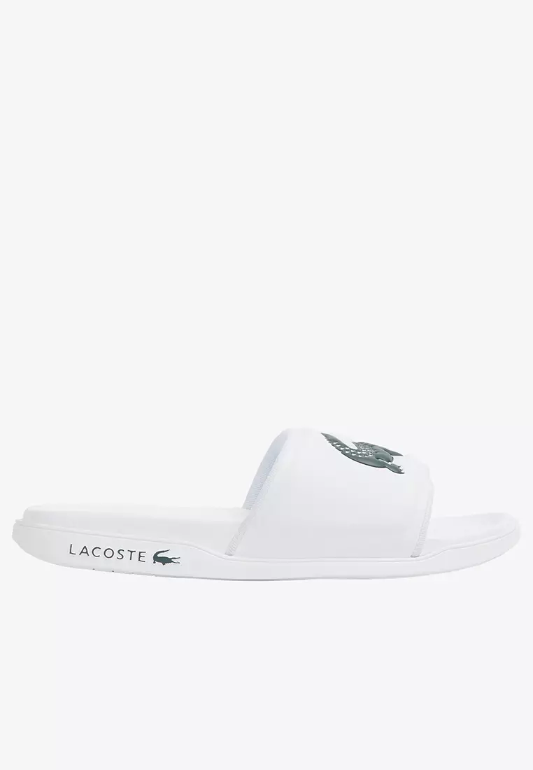 Womens white sales lacoste sliders