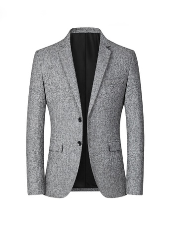 Twenty Eight Shoes grey VANSA Simple Thin Suit Jacket  VCM-C102 5FF4FAA485B986GS_1