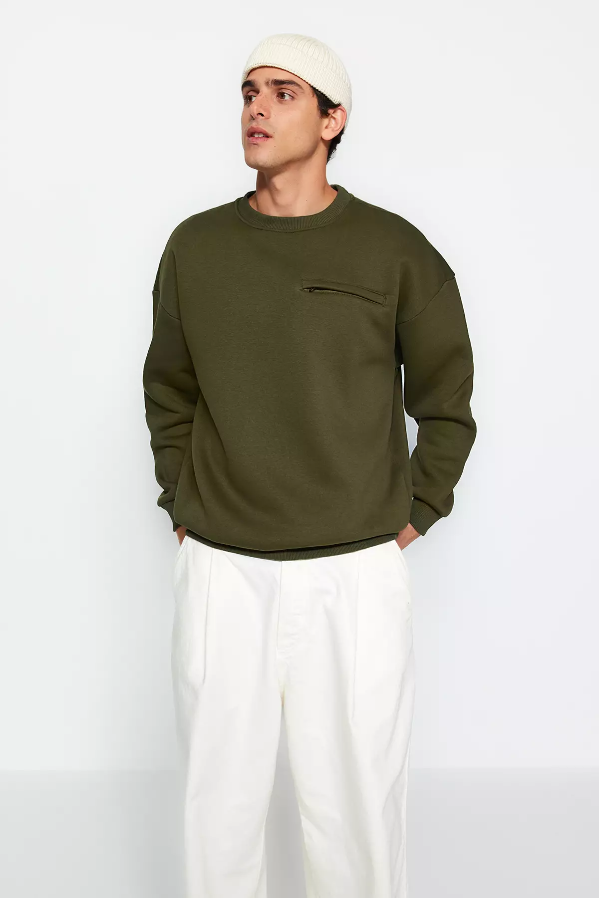 Mens discount khaki sweatshirt