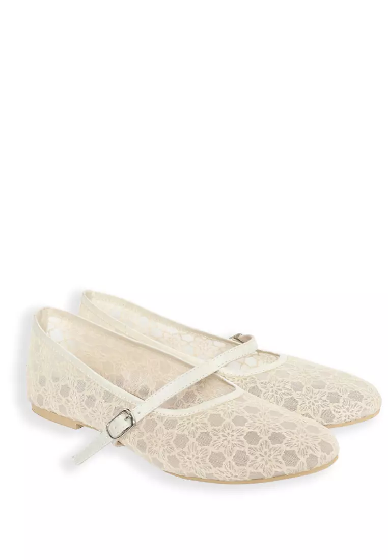 Alesha Flats Shoes Cream