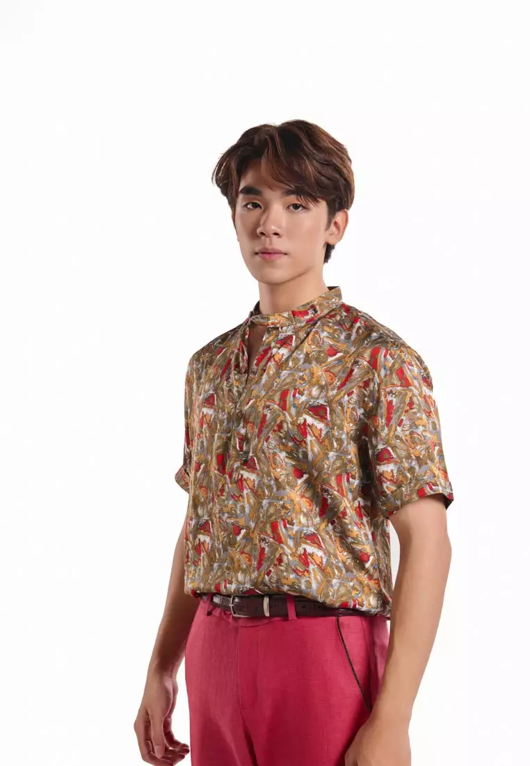 Men 's Mandarin Collar Shirt
