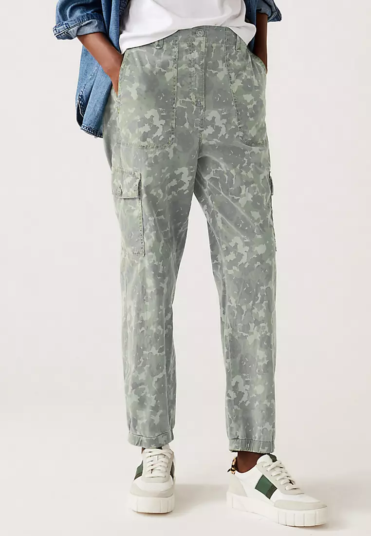 Lyocell Rich Cargo Tea Dyed Trousers