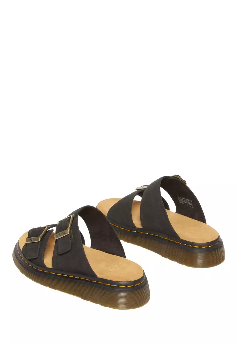 Josef Suede Slide Black Sandals Men