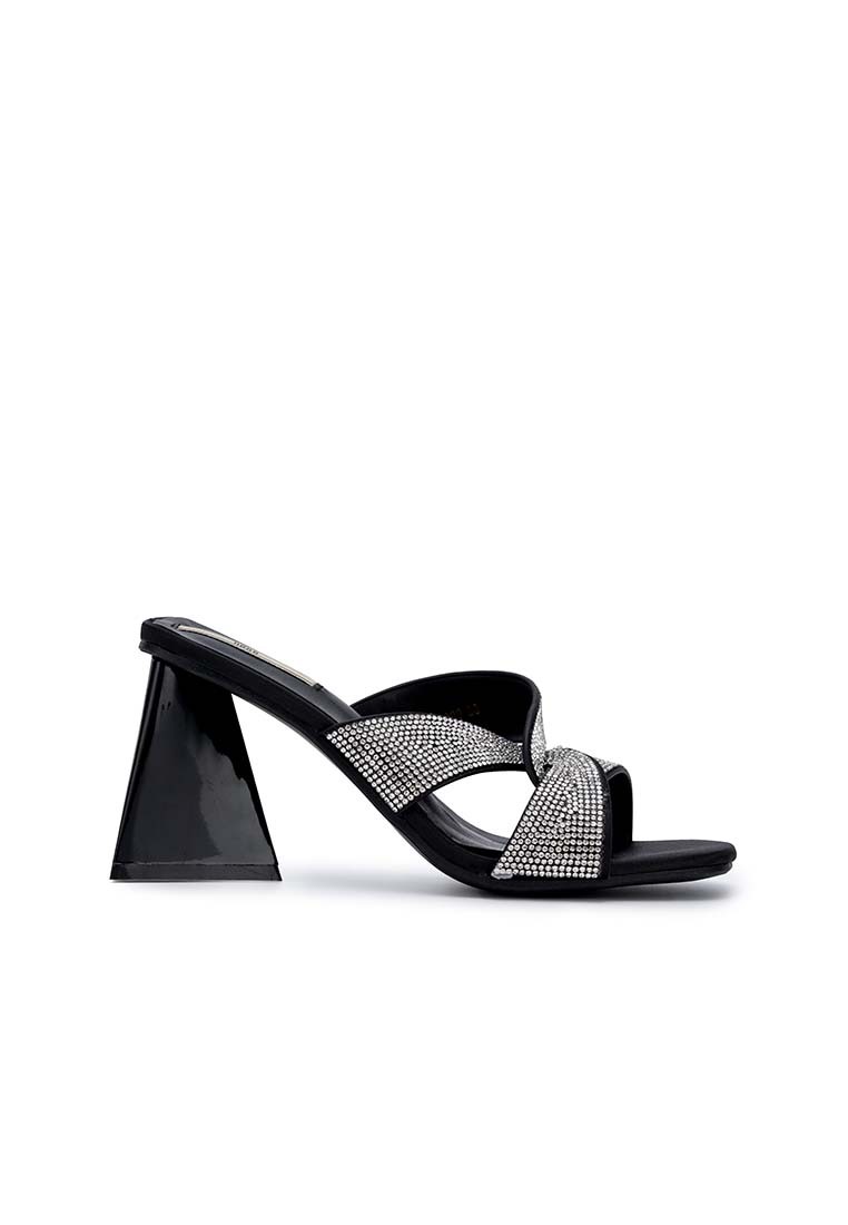 EMBELLISHED STONE HEEL SLIDE