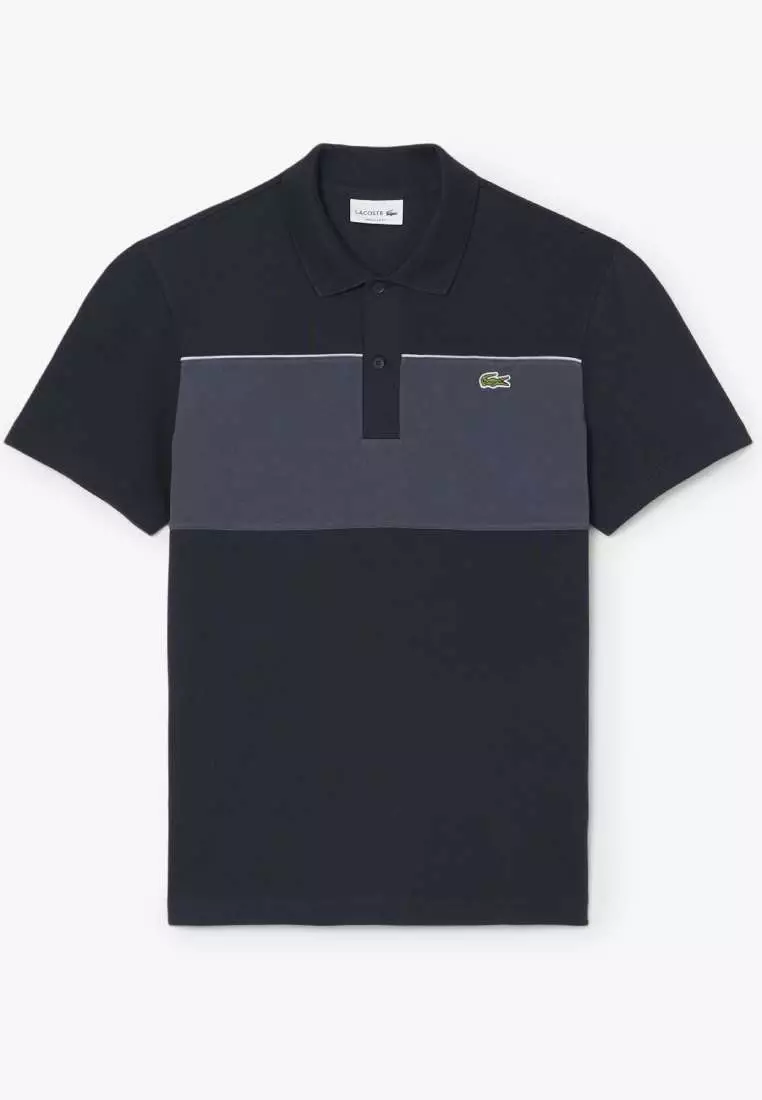 Regular Fit Colour-Block Piqué Polo Shirt