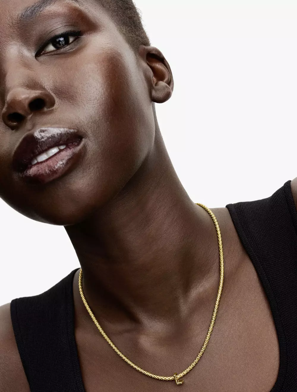 Letter L 14k gold-plated charm