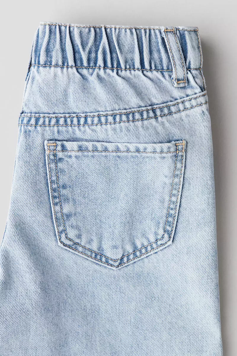 Motif-detail Wide Leg Jeans