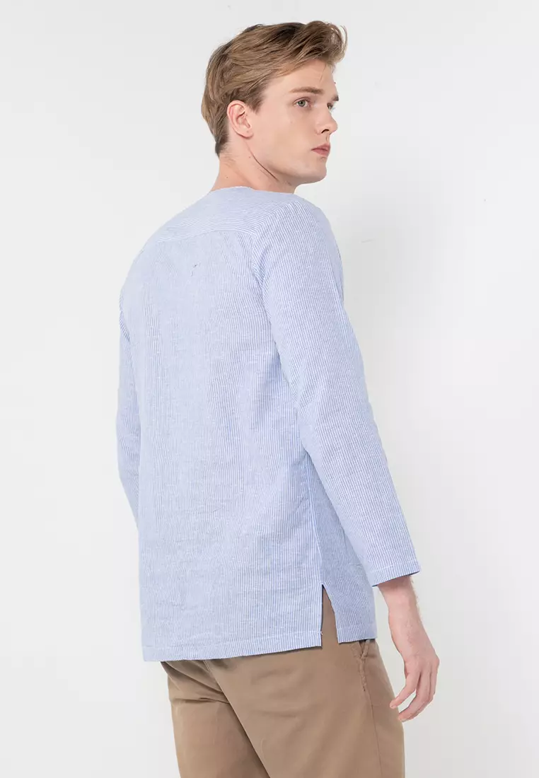 Stripes Linen Kurta