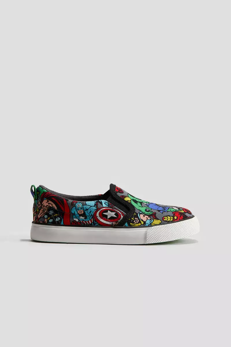 Discount on H&m  shoes - SKU: Printed Canvas Slip-On Trainers