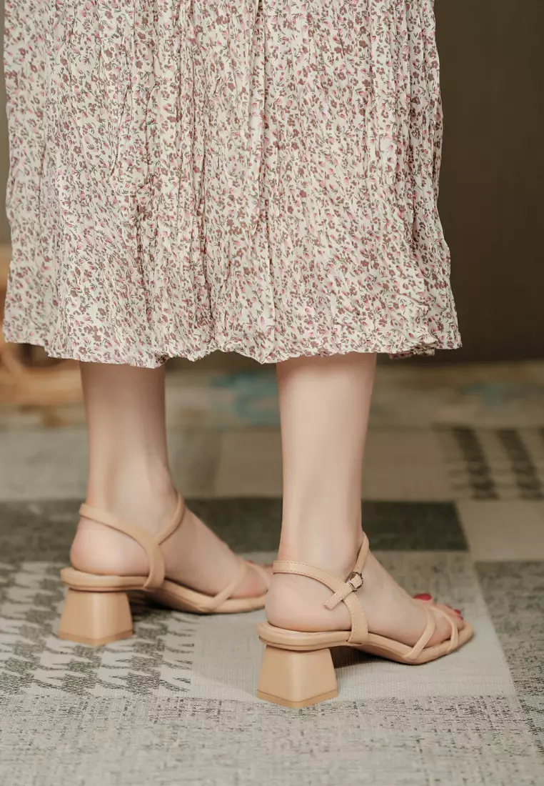 Girly Strap Mid Heel Sandals TE9448-12