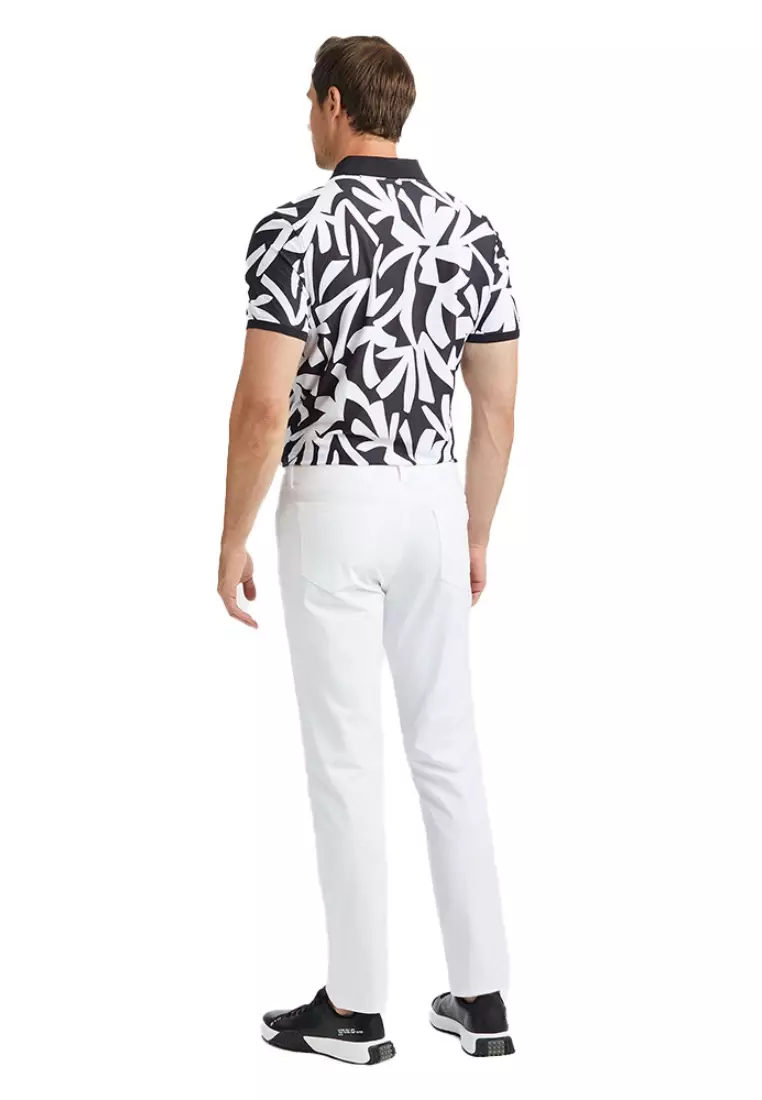G/FORE Men’s Contrast Palm Tech Piqué Modern Spread Collar Polo